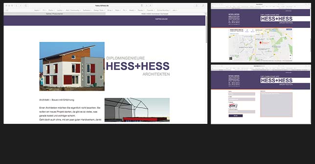 Webdsign Architektur